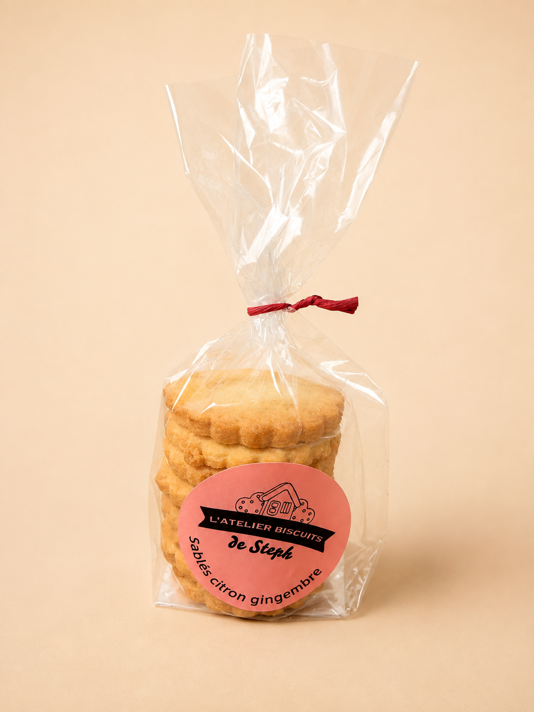 Sachet de sablés citron gingembre