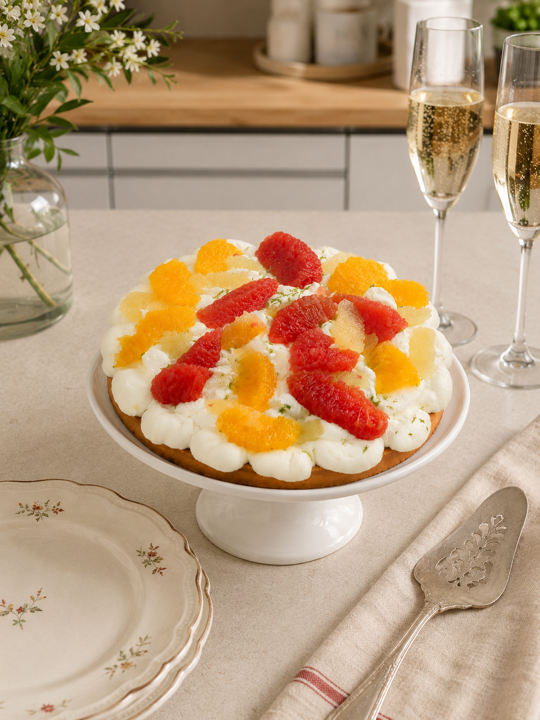 Tarte aux agrumes pour un anniversaire