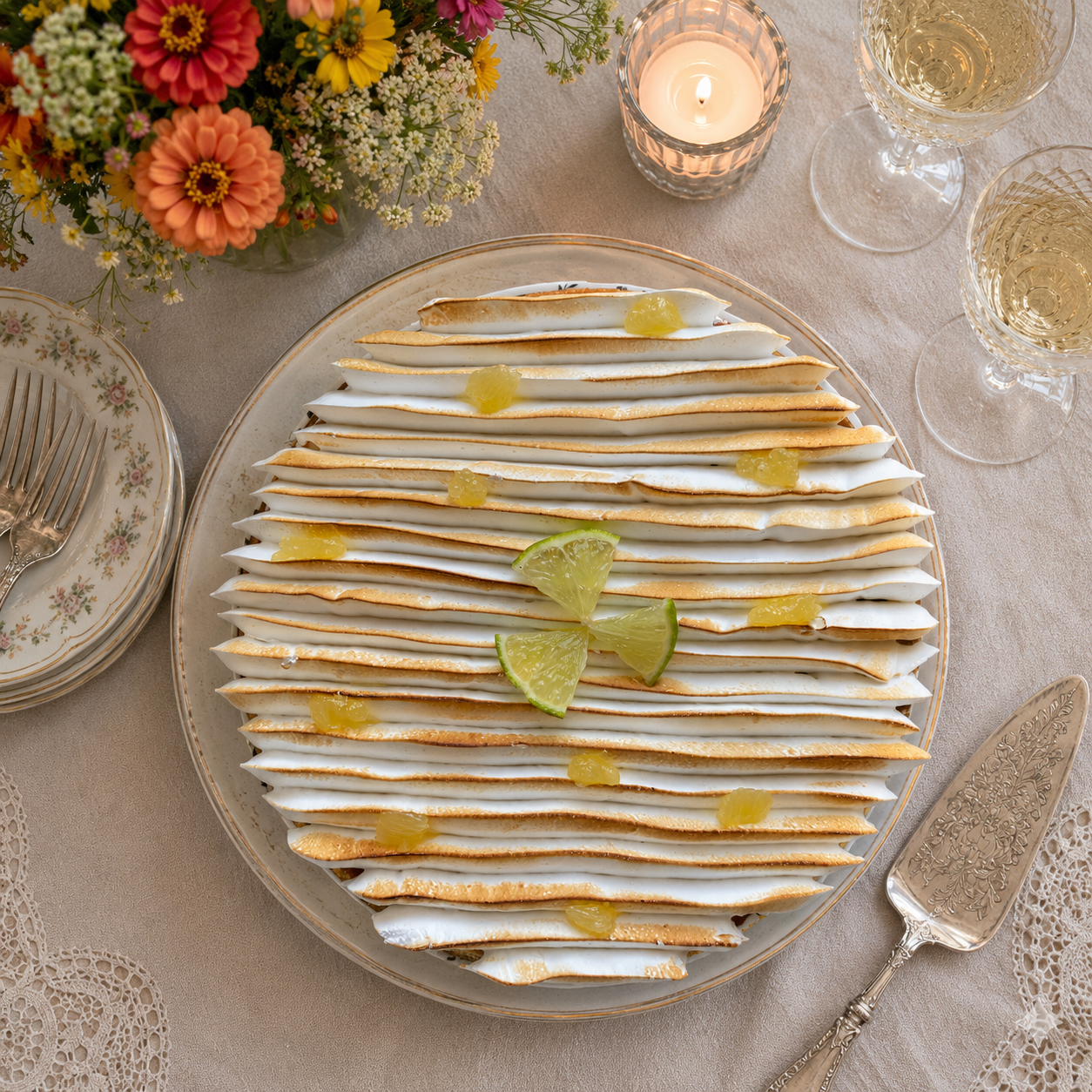 Tarte au citron meringuée faite maison
